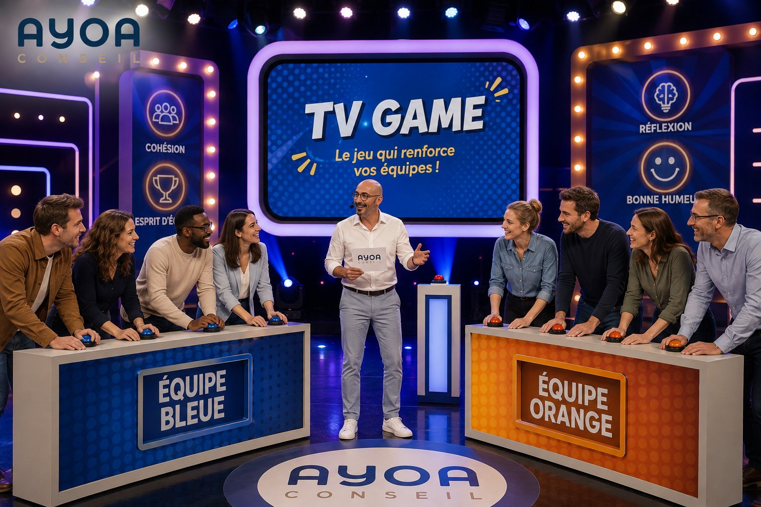 Team building TV Game plateau télé, Ayoa Conseil