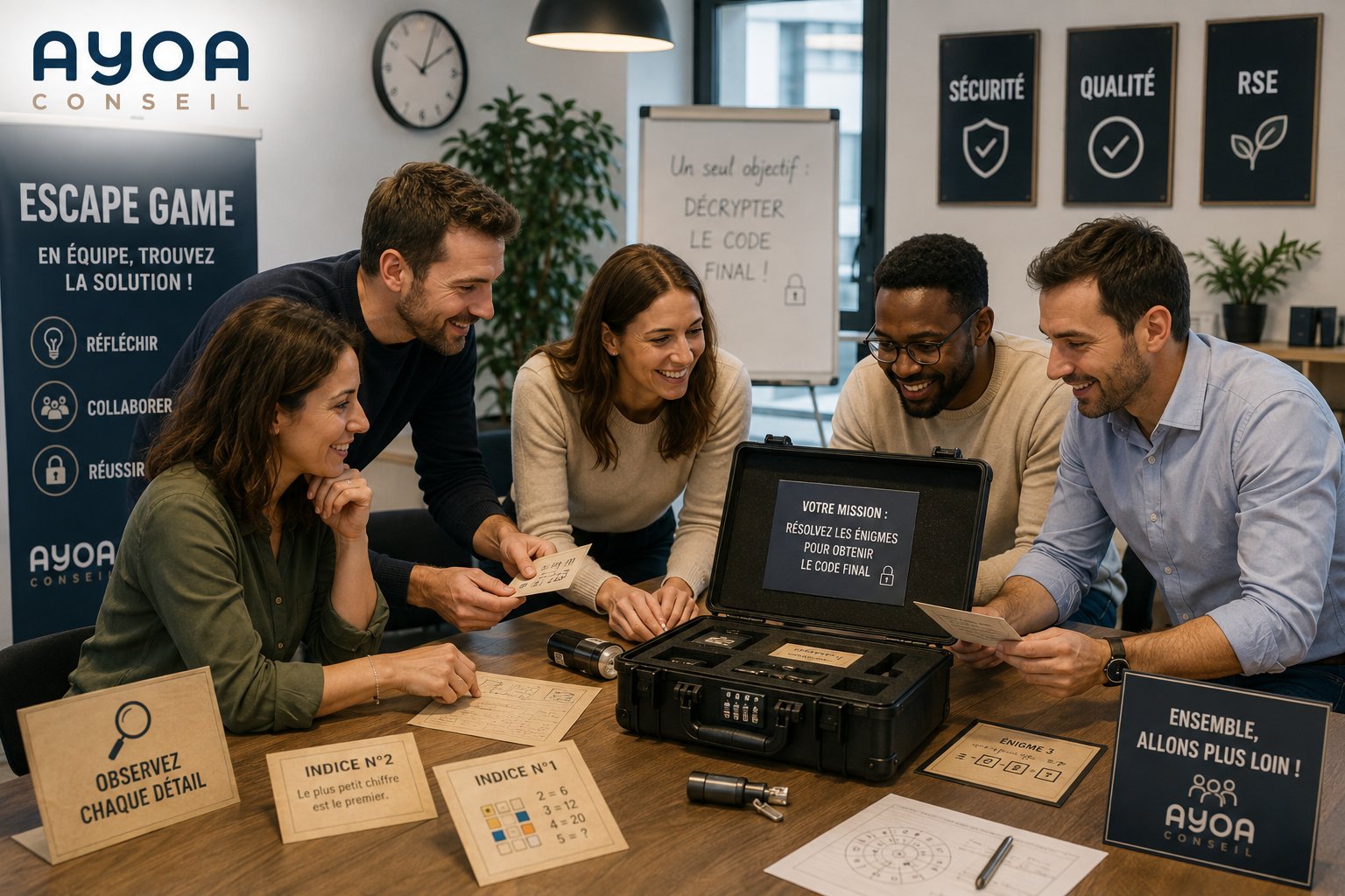 Team building Escape Game mallette, Ayoa Conseil